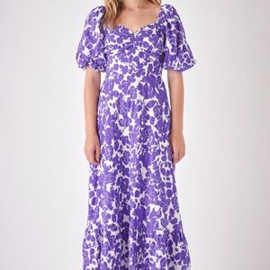Free The Roses Floral Cotton Maxi Dress